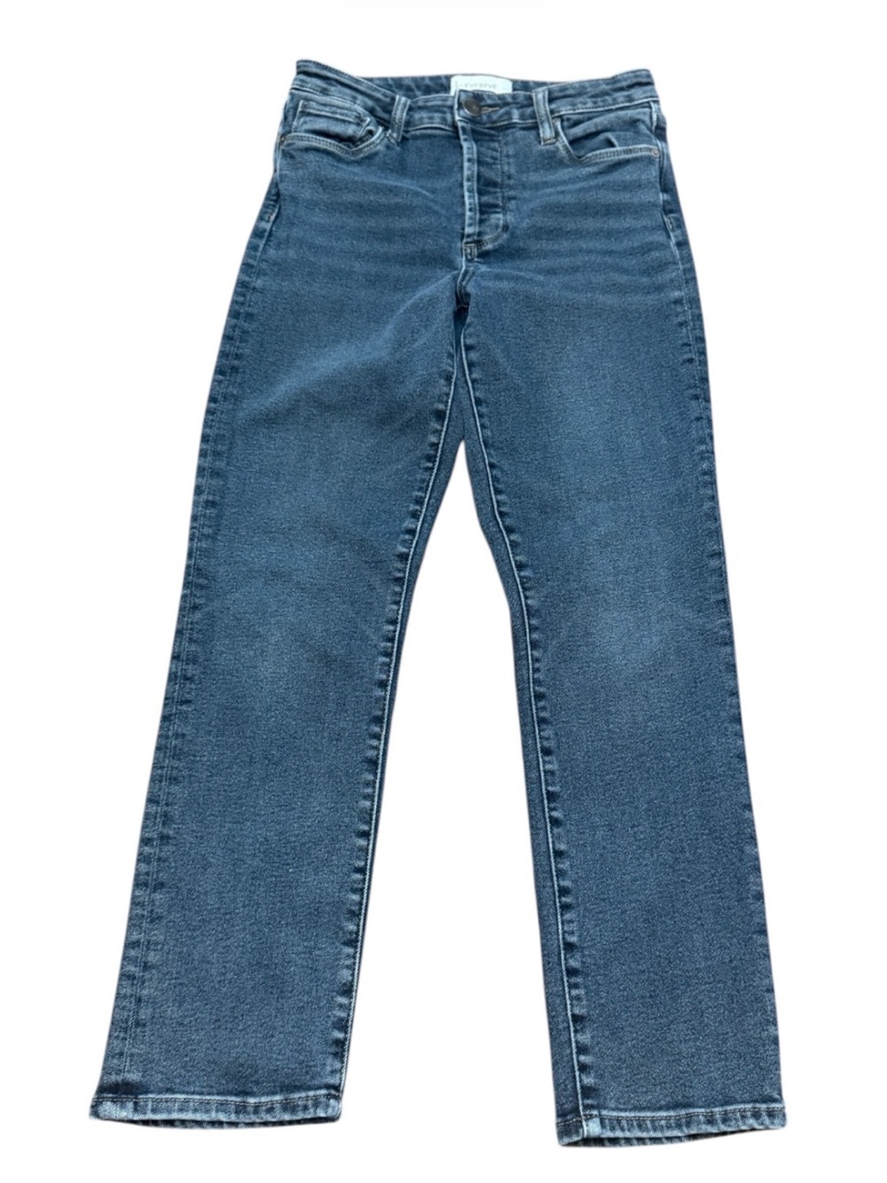 Evereve Classic Straight-Leg Blue Jeans